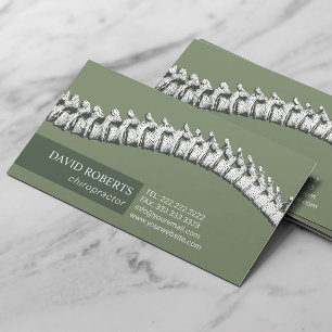 Carte De Rendez-vous Chiropratique Chiropraticien Thérapeute Sage Green