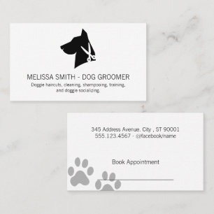 Carte De Rendez-vous Ciseaux de chien canin Groomer animal