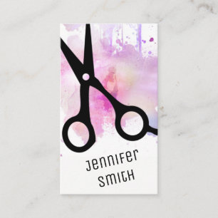 Carte De Rendez-vous ciseaux modernes chics de rose de coiffeur de