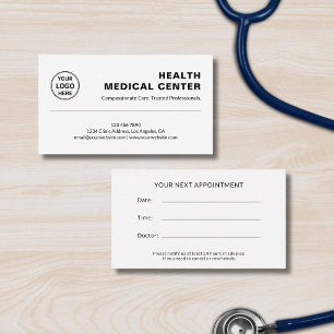 Carte De Rendez-vous Clinique de soins médicaux Médecin Professionnel