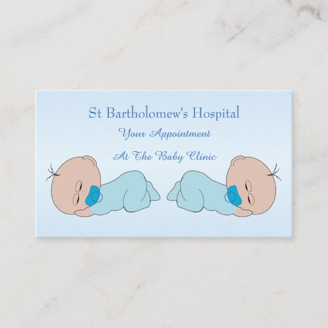 Carte De Rendez-vous Clinique pour bébés (Devant)