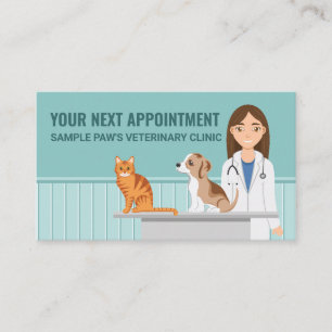 Carte De Rendez-vous Clinique vétérinaire Vétérinaire Docteur vétérinai