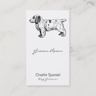 Carte De Rendez-vous Clumer Spaniel Chien d'affaires