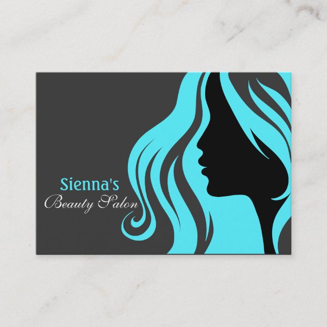 Carte de rendez-vous coiffeur (Turquoise) (Devant)