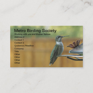 Carte De Rendez-vous Colibri Ruby Throsé