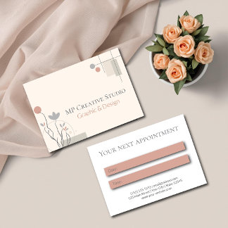 Carte De Rendez-vous Conception Abstraite Pastel : Florales Modernes & 