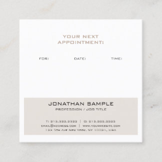 Carte De Rendez-vous Conception moderne élégante de rappel de
