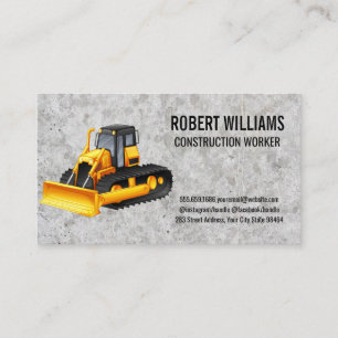 Carte De Rendez-vous Construction   Bulldozer   Véhicule industriel