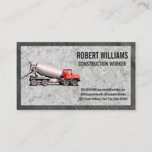 Carte De Rendez-vous Construction   Illustration du camion de mélange d