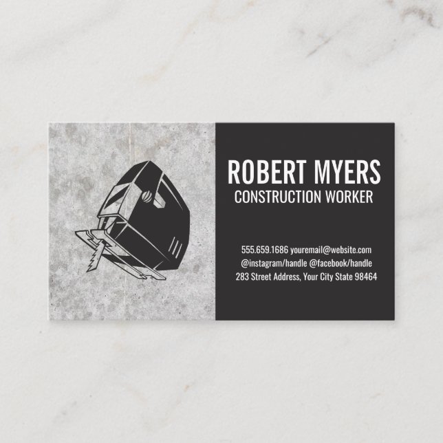 Carte De Rendez-vous Construction | Outils matériels vus (Devant)