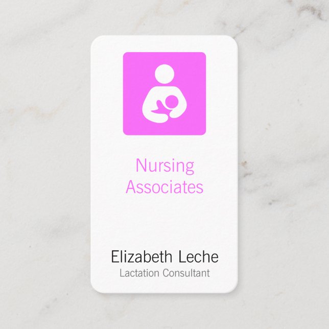 Carte De Rendez-vous Consultant en matière de lactation (Devant)