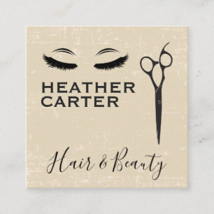 Carte De Rendez-vous Cosmétologue   Eyelash Salon Shears