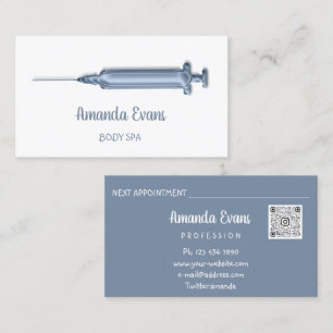 Carte De Rendez-vous Cosmetologue Syringe Botox Injections SPA Beauté