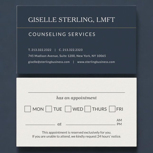 Carte De Rendez-vous Counseling Services Office Appointment Reminder (Créateur téléchargé)