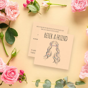 Carte De Rendez-vous Cute Boho Coiffure Mariage Coiffure Styliste Flora