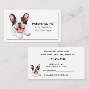Carte De Rendez-vous Cute Chien Grooming White Business