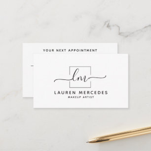 Carte de rendez-vous d'affaires du coiffeur du log