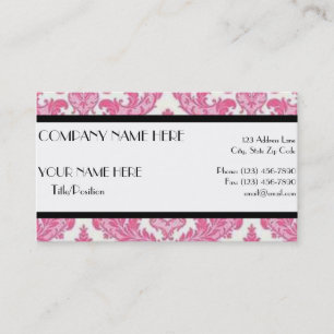 Carte De Rendez-vous Damassé rose