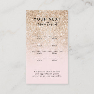 Carte de Rendez-vous de Beauté Élégante et Simple