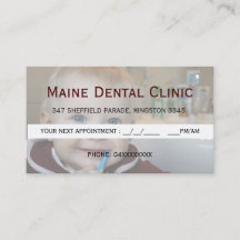 Carte de rendez-vous de brossage des dents à la cl