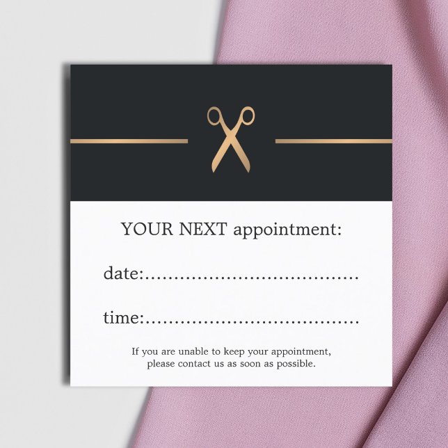 Carte de Rendez-vous de Coiffeur Élégante Simple (Créateur téléchargé)