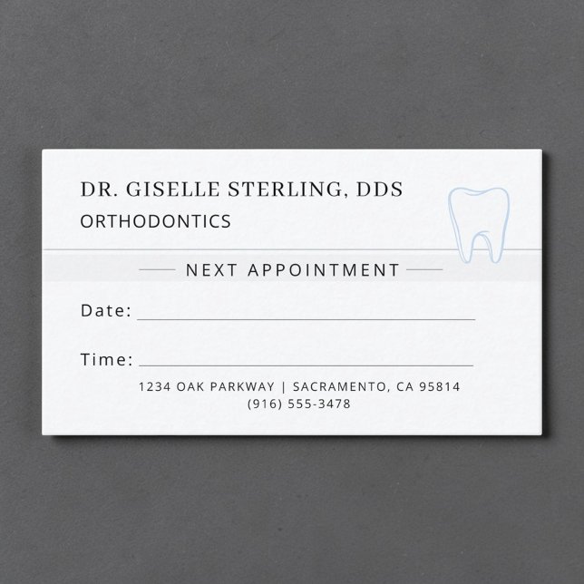 Carte de rendez-vous de dentiste orthodontique (Créateur téléchargé)