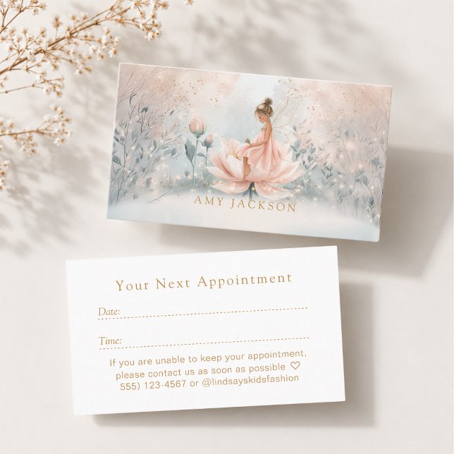 Carte de rendez-vous de fée fantaisiste (Whimsical Fairy Appointment Card)