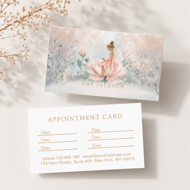 Carte de rendez-vous de fée fantaisiste (Whimsical Fairy Appointment Card)