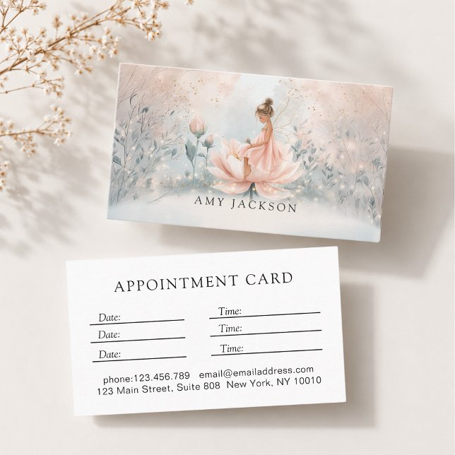 Carte de rendez-vous de fée fantaisiste (Whimsical Fairy Appointment Card)