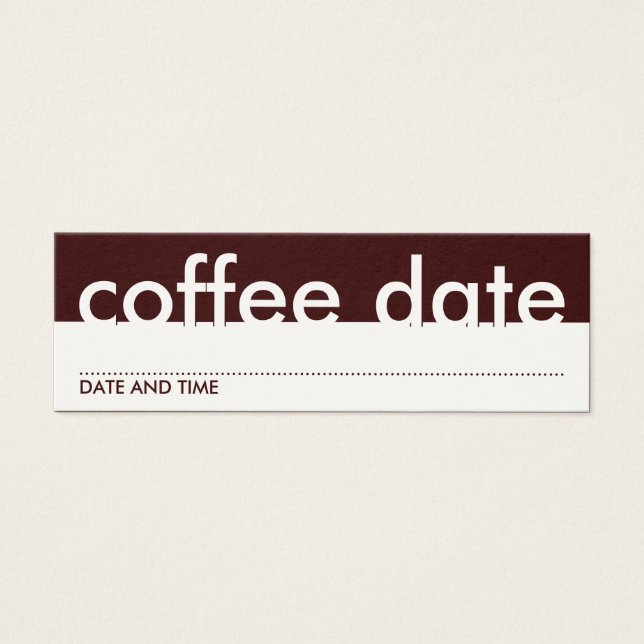 carte de rendez-vous de la date du café (Devant)