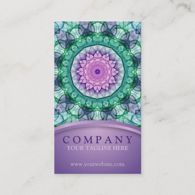 Carte de rendez-vous de mandala de nénuphar (Devant)