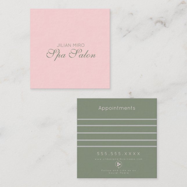 Carte de rendez-vous de Modern Salon Beauty Studio (Devant / Derrière)