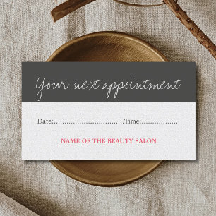 Carte de rendez-vous de salon de beauté moderne