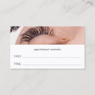 Carte de rendez-vous de salon de extensions de cil