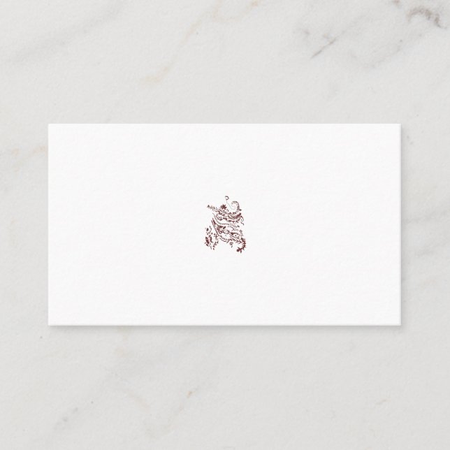 Carte De Rendez-vous Décor rouge orangé (Devant)