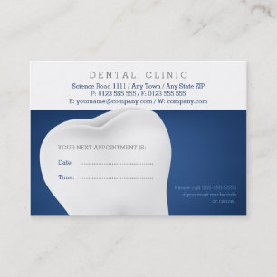 Carte de rendez-vous dentaire Blue Dentist