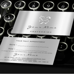 Carte De Rendez-vous Dental Clinic Dentist Silver Logo Gray Appointment
