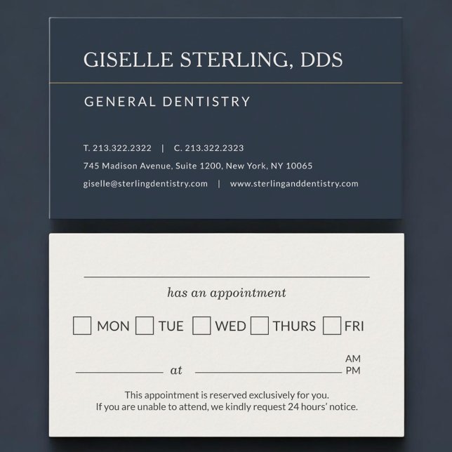 Carte De Rendez-vous Dental Dentistry Office Appointment Reminder (Créateur téléchargé)