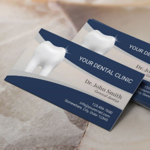 Carte De Rendez-vous Dental Office Professionnel Dentiste Marine & Silv
