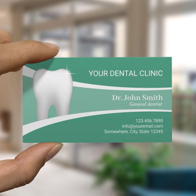 Carte De Rendez-vous Dental Office Professionnel Dentiste Vert (Créateur téléchargé)