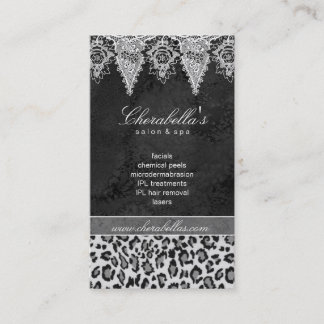 Carte De Rendez-vous Dentelle Animal Motif Salon des cheveux Leopard Vi