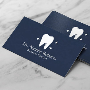 Carte De Rendez-vous Dentist Bright Tooth Logo Marine Blue Dental Care