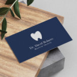 Carte De Rendez-vous Dentist dentist Tooth Logo Marine Blue Dental Nomi<br><div class="desc">Cartes de rendez-vous dentaire bleu marine.</div>