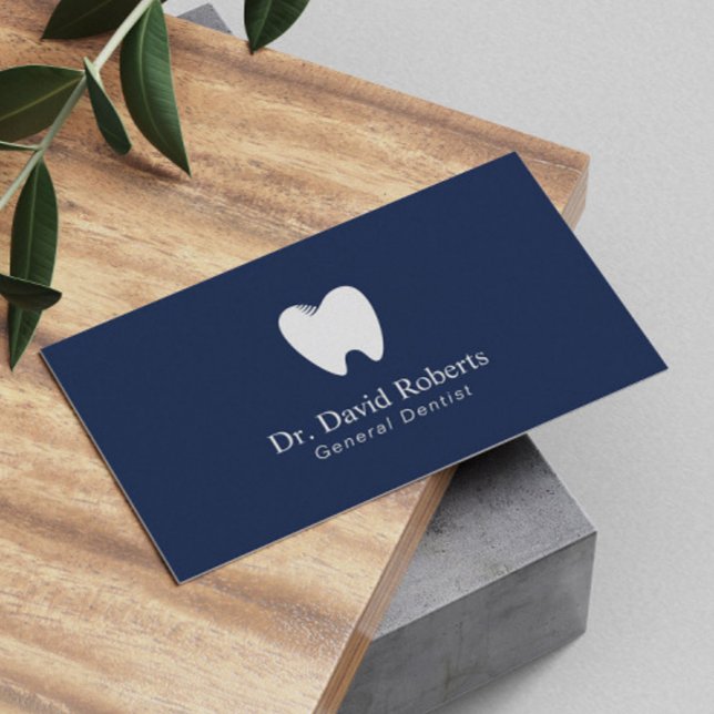 Carte De Rendez-vous Dentist dentist Tooth Logo Marine Blue Dental Nomi (Créateur téléchargé)