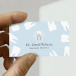 Carte De Rendez-vous Dentiste Dental Nomination Light Bleu<br><div class="desc">Rendez-vous dentaire Cartes de visite dentistes en cuir et marbre.</div>