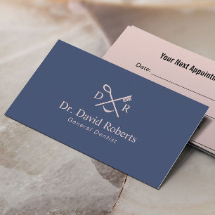 Carte De Rendez-vous Dentiste Minimal Dental Logo Marine Rose Rendez-vo