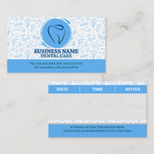 Carte De Rendez-vous Dentiste Moderne Dent Logo Soins dentaires Rendez-