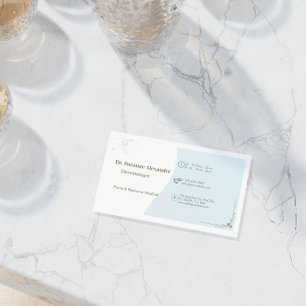 Carte de rendez-vous dermatologue simple et élégan