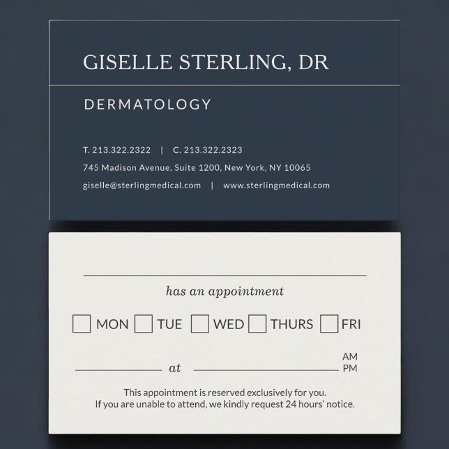 Carte De Rendez-vous Dermatology Doctor Office Appointment Reminder (Créateur téléchargé)