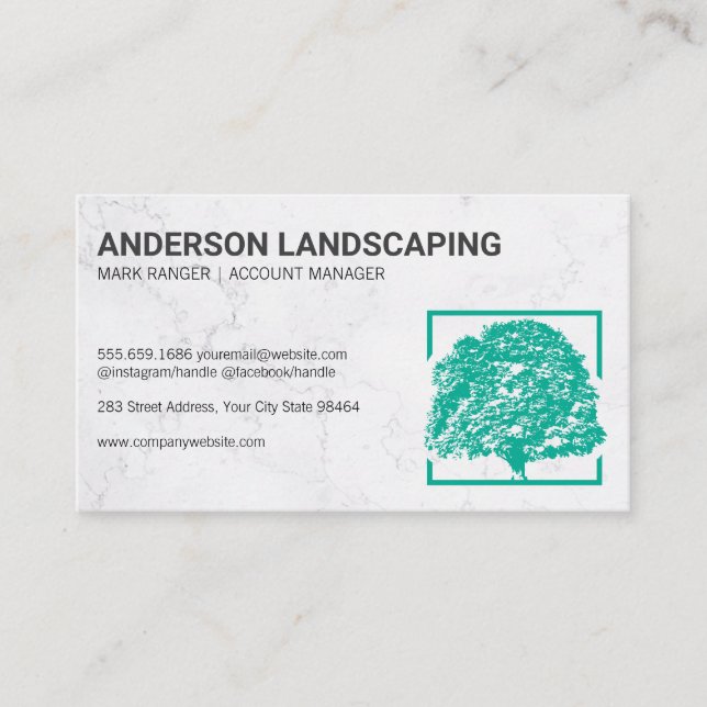Carte De Rendez-vous Directeur de compte | Finance | Logo d'arbre (Devant)